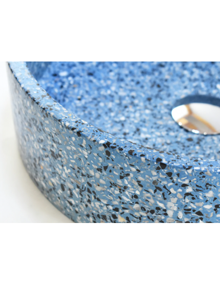 rund håndvask terrazzo beton betonvask vask vægmonteret væghængt