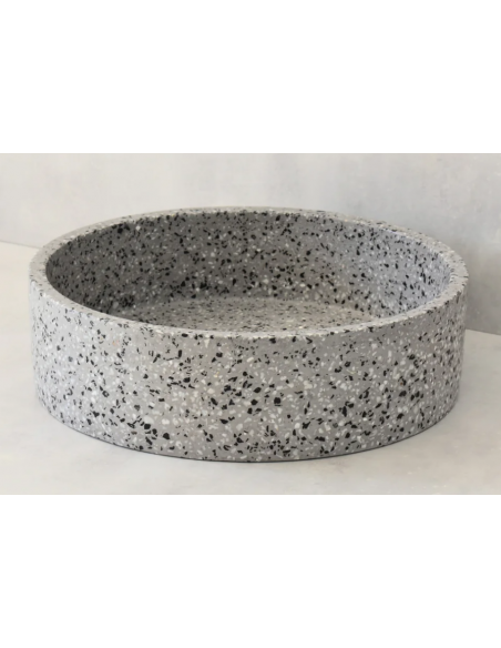 rund håndvask terrazzo beton betonvask vask vægmonteret væghængt