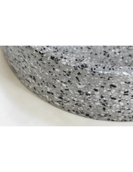 rund håndvask terrazzo beton betonvask vask vægmonteret væghængt