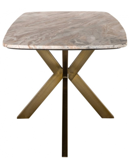 ovalt spisebord marmor