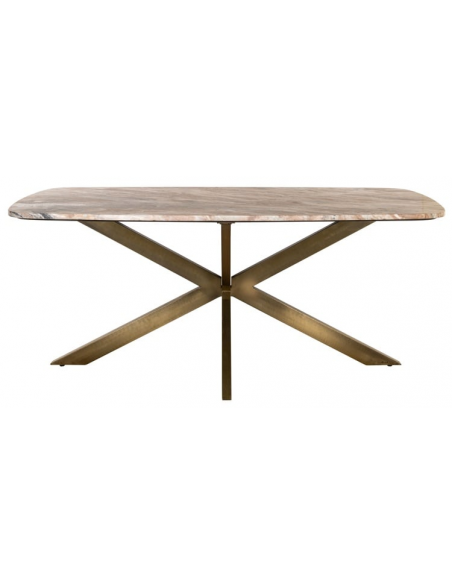 ovalt spisebord marmor