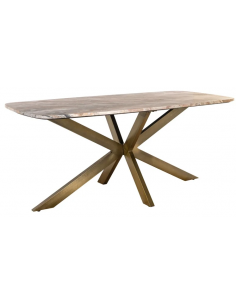 ovalt spisebord marmor