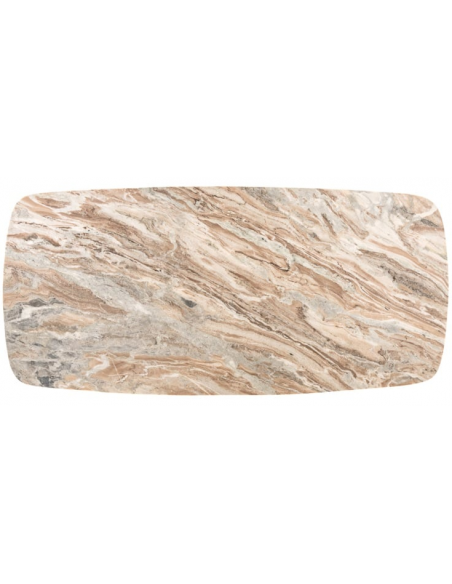 ovalt spisebord marmor