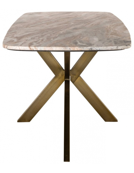 ovalt spisebord marmor