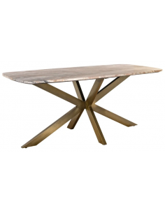 ovalt spisebord marmor