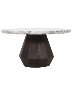 rundt sofabord marmor