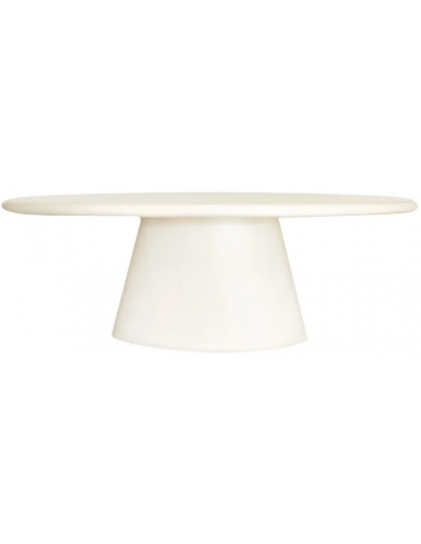 ovalt spisebord 220 beige