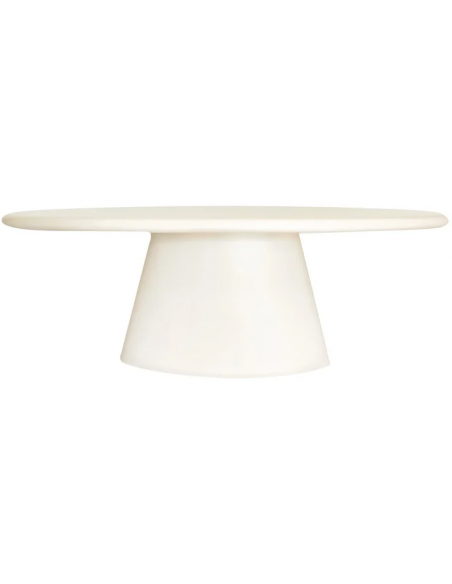 ovalt spisebord 220 beige