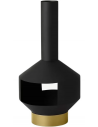 QUINN Haveovn i jern H106 x Ø55 cm - Sort/Messing