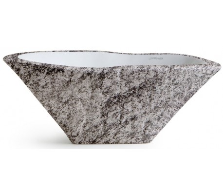 Terra håndvask i keramik 54 x 46 cm - Grå marmor