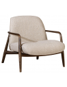 VIDAR Lænestol i asktræ og polyester H81 cm - Brun/Taupe