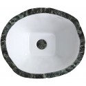 Terra håndvask i keramik 54 x 46 cm - Hvid marmor