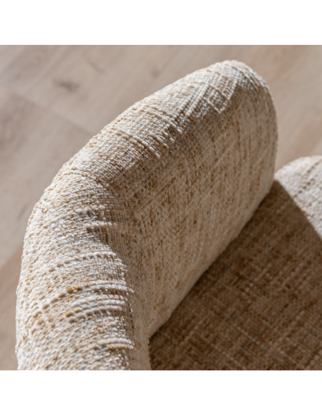 lænestol loungestol stof beige drejefod drejefunktion