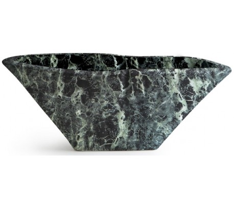 Billede af Terra håndvask i keramik 54 x 46 cm - Grøn marmor