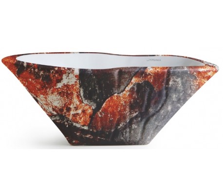 Billede af Terra håndvask i keramik 54 x 46 cm - Lava marmor