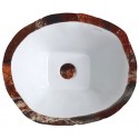 Terra håndvask i keramik 54 x 46 cm - Grøn marmor