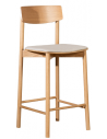 INEZ Barstol i egetræ og egetræfinér H105 cm - Eg/Natur