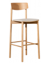JANE Barstol i egetræ og egetræfinér H115 cm - Eg/Natur