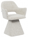 JOSH Spisebordsstol med drejefod i chenille H87,5 cm - Taupe