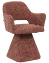 JOSH Spisebordsstol med drejefod i chenille H87,5 cm - Kobber