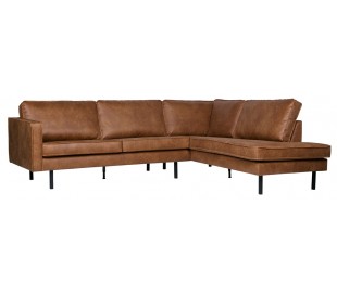 Sofa med højrevendt chaiselong i læder B300 cm - Vintage cognac 2