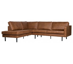 Hjørnesofa højrevendt i læder 266 x 213 cm - Vintage cognac 2