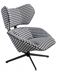 lænestol med drejefod og armlæn stof stribet ternet erhvervsindretning restaurantmøbler