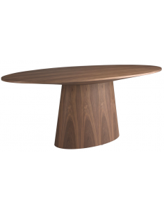 ovalt spisebord ovale træ valnød erhvervsindretning restaurantmøbler