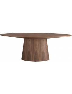 ovalt spisebord ovale træ valnød erhvervsindretning restaurantmøbler 2