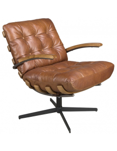 lænestol med armlæn og drejefod læder erhvervsindretning restaurantmøbler