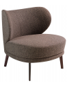 Lænestol i stål og bouclé polyester H76 cm - Brun metallic/Brun