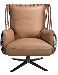 lænestol med armlæn og drejefod læder erhvervsindretning restaurantmøbler 2