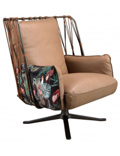 lænestol med armlæn og drejefod læder erhvervsindretning restaurantmøbler