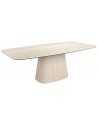 Ovalt spisebord i porcelæn 240 x 120 cm - Sand marmoriseret