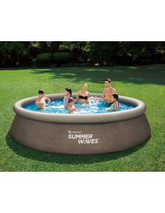 swimming pool svømmebassin udendørs terrasse rund oppustelig fritstående 2