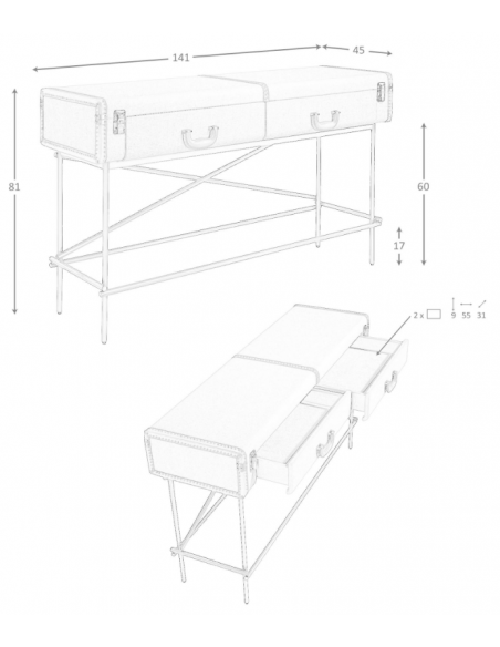 konsolbord træ konsol entremøbler