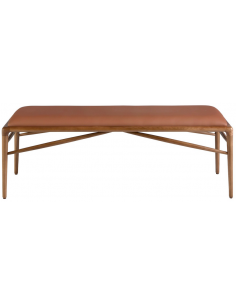 bænk entre træ brun læder entremøbler erhvervsindretning restaurantmøbler 2