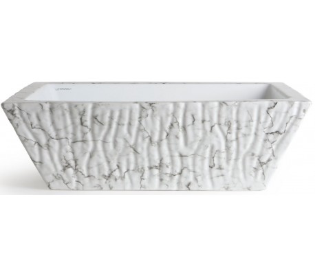 Se Pietra håndvask i keramik 59,5 x 39,5 cm - Hvid marmor hos Lepong.dk
