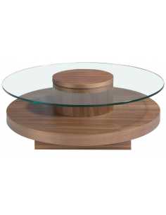 rundt sofabord træ glas erhvervsindretning restaurantmøbler