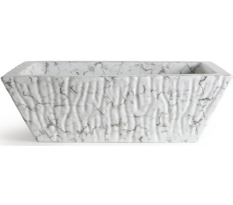 Billede af Pietra håndvask i keramik 59,5 x 39,5 cm - Hvid marmor