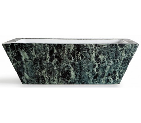 Billede af Pietra håndvask i keramik 59,5 x 39,5 cm - Grøn marmor