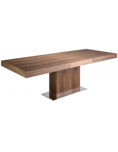 spisebord med udtræk tillægsplader træ valnød