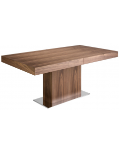 spisebord med udtræk tillægsplader træ valnød 2