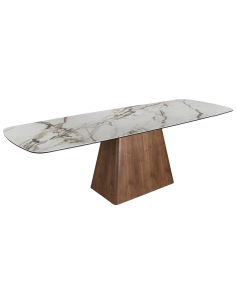 spisebord med udtræk tillægsplader sten marmor travertin porcelæn keramik