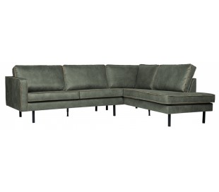 Hjørnesofa højrevendt i læder 266 x 213 cm - Vintage cognac 2