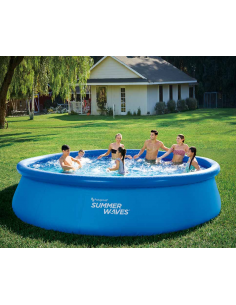 swimming pool svømmebassin udendørs terrasse rund oppustelig fritstående 2