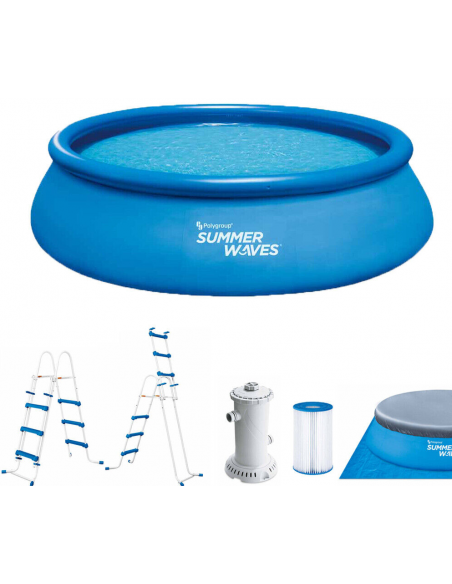 swimming pool svømmebassin udendørs terrasse rund oppustelig fritstående