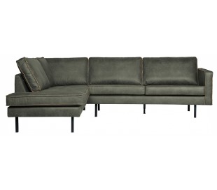 Hjørnesofa venstrevendt i læder 266 x 213 cm - Vintage cognac