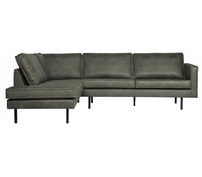 Selected by Lepong, Hjørnesofa venstrevendt i læder 266 x 213 cm - Vintage armygrøn Billede af Selected by Lepong, Hjørnesofa venstrevendt i læder 266 x 213 cm - Vintage armygrøn