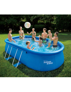 swimming pool svømmebassin udendørs haven oval oppustelig fritstående 2